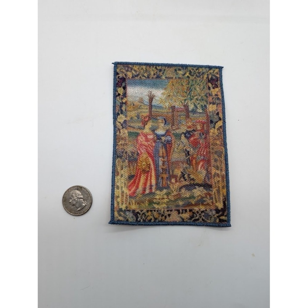 Miniature Dollhouse Keshishian Collection‎ Rug Carpet Tapestry Medieval People